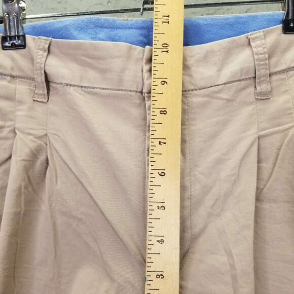 Puma Chino Pants Men's L Beige Pleated Flip Cuff Casual Trouser Stretch Cotton - Picture 15 of 16